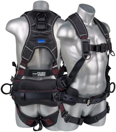Palmer Safety Hammerhead 5pt Safety Harness Back Padded, QCB Chest, Tongue Buckel Legs Straps, Back & Side D-Rings - Image 6