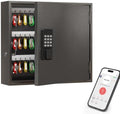 90 Key Lock Box Smart Key Organier Cabinet with Keypad & App for Office by DiDiHere
