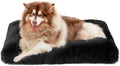 EHEYCIGA Fluffy Dog Crate Bed, Plush XX Large Dog Pillow, Black by EHEYCIGA