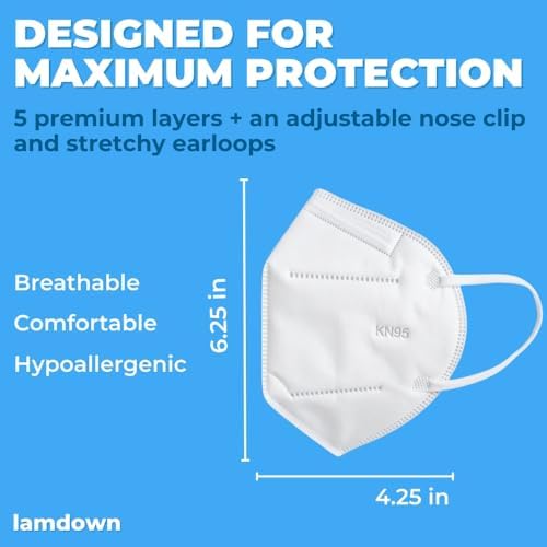 (600-Pack) KN95 Face Masks, Individually Wrapped, Premium Disposable Dust Mask, White - Image 5
