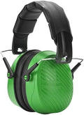 PROHEAR 038 Ear Protection Safety Earmuffs for Mowing, 28dB Noise Reduction Passive Hearing Protector, Compact Foldable Headset for Shooting Construction Power Tools, Green by PROHEAR