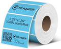 iEager 2.25x1.25 Inch Thermal Labels, Blue Durable Thermal Printer Stickers, Self-Adhesive Rectangle Shipping Label Printer Sticker for Barcode, Name, Address, 1000 Labels/Roll by ReliableThermalLabelsYouCanCountOn