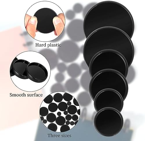 36 Pieces (2",1-3/8",1") Black Discbound Discs Plastic Binder Rings Expansion Discs Notebooks Planner Discs Binder Accessories Disc Binder System Book Binding Discs for Planner Scrapbooking (Black) - Image 3