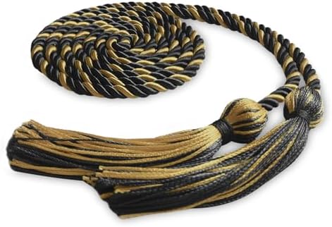 Endea Graduation Single Honor Cord Two-Color (Black/Antique Gold) by EndeaGraduation