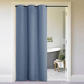 NICETOWN Faux Folding Accordion Doors, Front Door Curtains, Privacy Blackout Cloth Fabric, Living Room Bedroom Divider/Sliding Patio Decor Decoration (1 PCs, 9ft Tall x 5ft Wide, Stone Blue) by NICETOWN