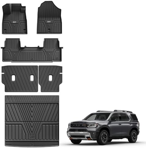3W Floor Mats & Cargo Liner & seatback mats Fit for Honda Passport 2026 by 3W