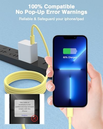 Susnwere USB C to Lightning Cable (2pack 6ft), Apple MFi Certified iPhone Fast Charger 2m, Power Delivery Original Type C Charging Cord for Apple iPhone 13/12/11 Pro/11/XS MAX/XR/8/7/6s Plus,iPad - Image 3