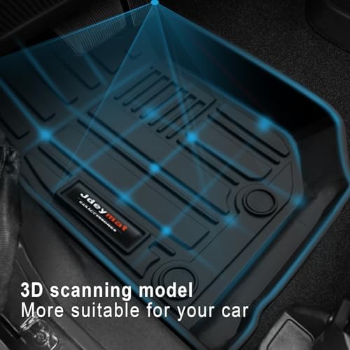 Custom Fit Floor Liners for 2007-2018 Jeep Wrangler 4-Door, Wrangler JK 2-Door Front Floor Mats All Weather TPE Rubber Accessories (Set of 2 Mat) - Image 4
