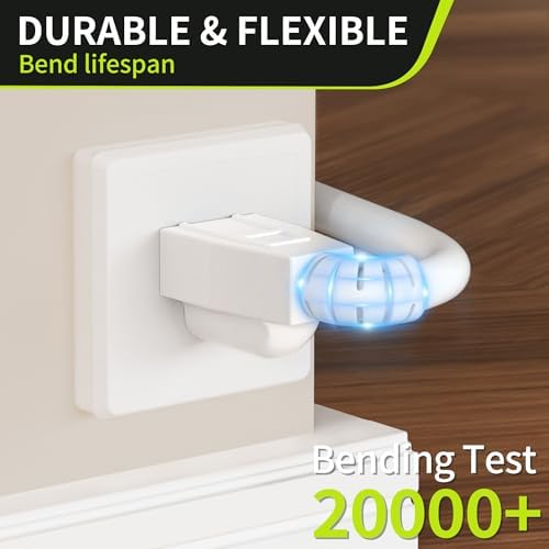 16/3 White Extension Cord 3 FT Indoor, Short Extension Cord - Image 4
