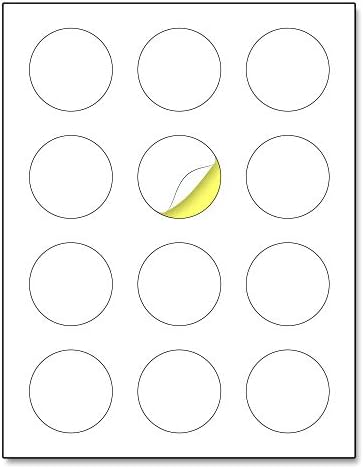 2 inch Round Labels Printable Circle Stickers - 8.5" x 11", 30 Sheets by TownStix