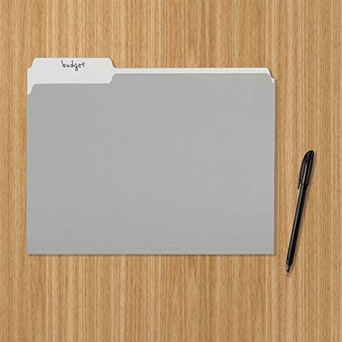 Amazon Basics File Folders for Organization, Letter Size, 1/3 Cut Tab, Gray, (Pack of 360) - Image 5