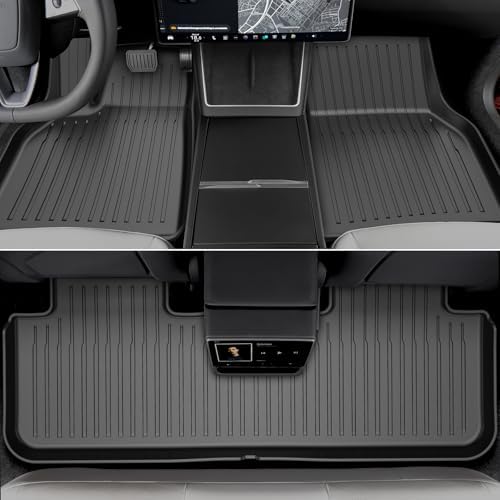 All-Weather TPE Floor Mats 9PCS -Compatible with Model Y Juniper 2025-2026, Full Coverage Cargo Liner & Frunk Mat Heavy-Duty Anti-Slip Interior Accessories(Not for Standard) - Image 2