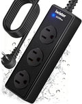 Outdoor Power Strip Weatherproof, 5FT Extension Cord, 3 AC Outlets by Iwister
