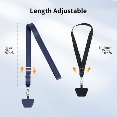 CACOE Phone Lanyard, Black+Dark Blue, 2 Pcs - Image 5
