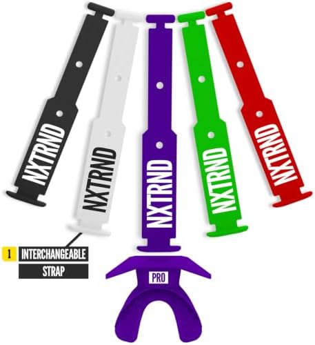 Nxtrnd One Pro Football Mouth Guard, Interchangeable Strap, Fits Adult & Youth (Purple) - Image 4