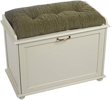Klear Vu The Gripper Non-Slip Tufted Bench Cushion for Indoor Furniture, Assembled in USA, Entryway Storage, Bay Window, Corner Nook or Piano Seat, 27 Inches, Chenille Green - Image 2