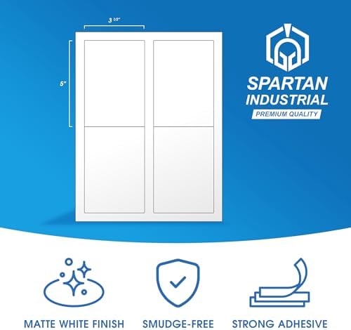 3.5" X 5" Matte White Printable Shipping Labels (30 Sheets, 120 Stickers) - Image 2