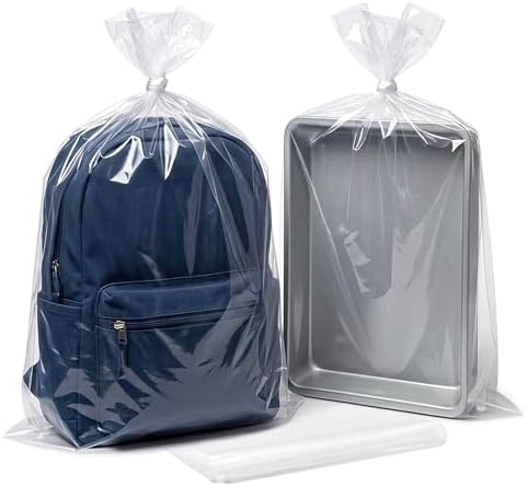 Yotelab Clear Plastic Flat Open Poly Bags for Packaging, 18x24 In, 50Pcs by Yotelab