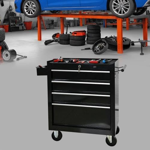 LuckyNote】Rolling Tool Chest, 4 Drawer Tool Box - Image 2