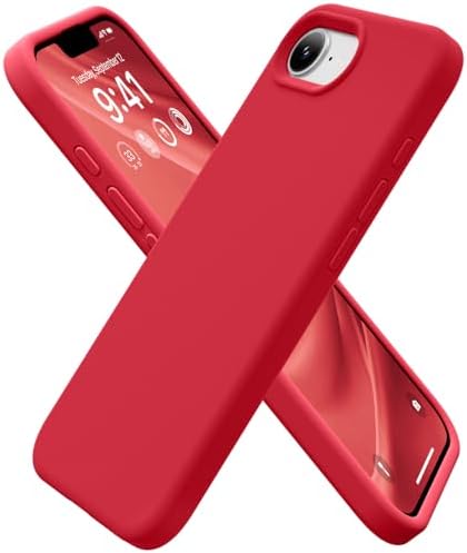GolbinBox Magnetic for iPhone 17e/16e Case, Silicone Cover, Red by GolbinBox