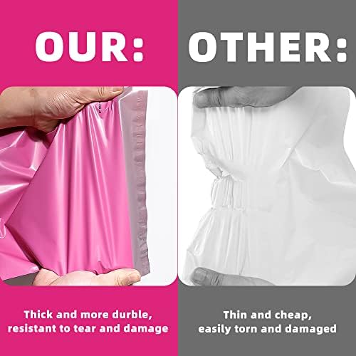 POLYSELLS 50 Pcs 24"x24" PInk Poly Mailers Shipping Envelopes, Strong Adhesive Sealing, Waterproof, and Tear-resistant Postal Mailing Bags. Mailer Bags for clothing and accessories - Image 5
