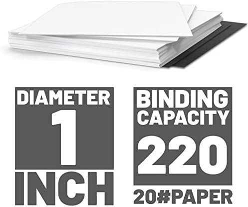 TOTiyea 50 Pack 1" Wire Binding spines,2:1 Pitch,220-Sheet,Letter Size - Image 2