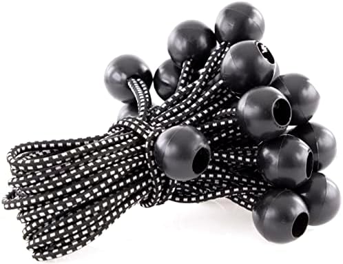 Kotap BB-6B Ball Bungee Cord, Heavy-Duty & Versatile, Indoor & Outdoor, Tarp Tie-Down, Organize & Secure, 6-Inch, Black, 25 Pack - Image 7