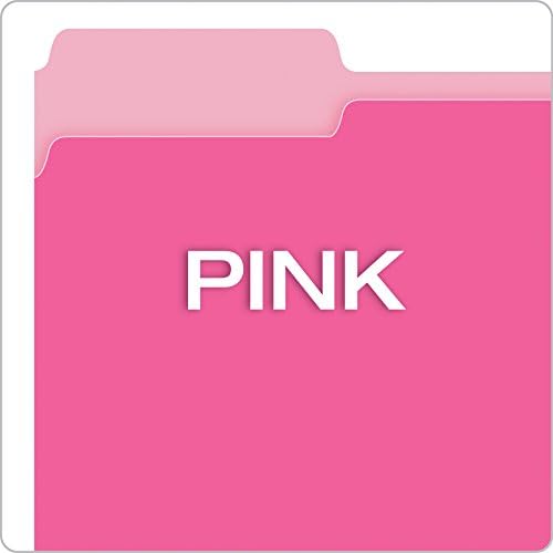 Pendaflex Pink File Folders, 100 Pack, Letter Size (8.5" x 11"), Durable Pink Folders, 3 Tabs for Easy Labeling, Colorful School, Office & Home Document Organization - Image 4