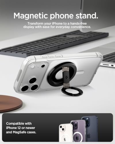 Spigen for MagSafe Phone Grip, O-Mag Ring MagFit Dual Magnet Hinge Holder - Image 2