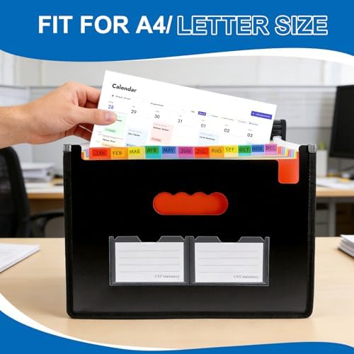 24 Pocket Expanding File Organizer, Accordion Document Folder - Image 2