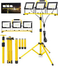 21000LM Tripod Work Light with Stand, 3-Head Adjustable IP66 Waterproof by PACOLITP