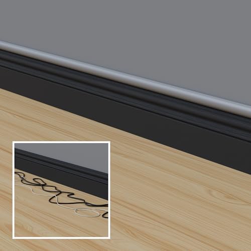 D-Line 157in Cord Cover Kit, Self-Adhesive Wire Hiders, Cable Raceway to Hide Wires on Wall, Electrical Cable Management - 10x 15.7 Lengths & 19 Accessories - 1.18" (W) x 0.59" (H) - Gray - Image 6