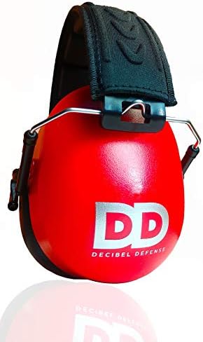 DECIBEL DEFENSE Ear Protection, 37 dB NRR Ear MuffS (SAFETY RED) by DECIBELDEFENSE