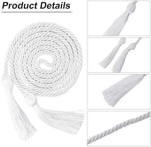 GraduationMall Graduation Honor Cord 68" White - Image 3