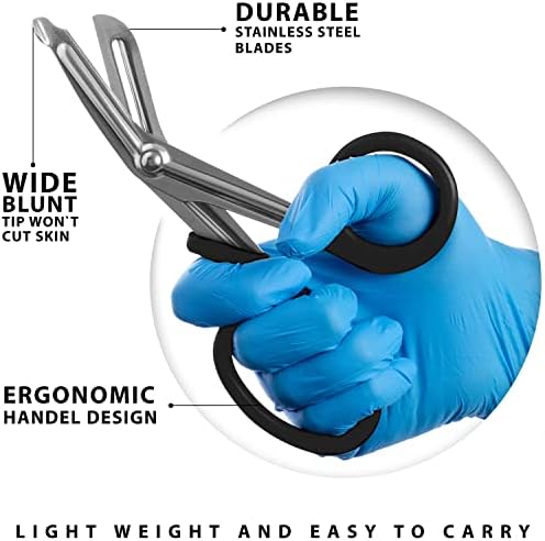 ASA TECHMED Nurse EMT Starter Pack Stethoscope, Blood Pressure Monitor and Trauma 7.5" EMT Shear Ideal Gift for Nurses, Medical Students, Firefighters, Police and Personal Use (Black) Standard - Image 5