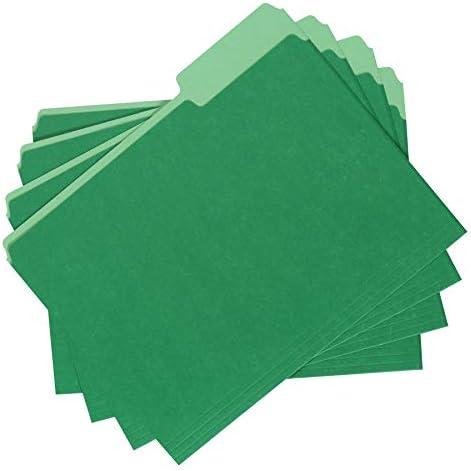 Amazon Basics File Folders for Organization,Letter Size,1/3 Cut Tab,Bright Green,(Pack of 360) - Image 4
