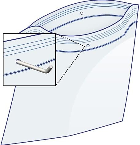 8" x 10" Zip Bags, 100 Pack, 4 Mil Heavy Duty, Hang Hole for Display, GPI - Image 2