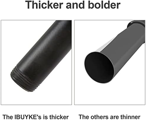 IBUYKE 50" Industrial Pipe Clothes Rack Wall Mounted, Black, TYJ002H - Image 6