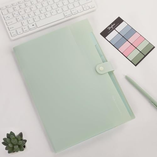 SKYDUE Expanding File Organizer with 8 Pockets, Accordion File Folders with Labels, Portable Document Paper Bill Receipt Organizer, Home College School Office Supplies, Letter Size,Light Green - Image 7