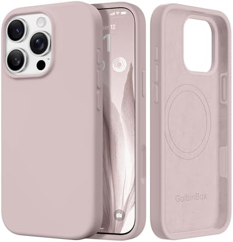 GolbinBox Magnetic for iPhone 16 Pro Case, Silicone Cover, Light Taro by GolbinBox