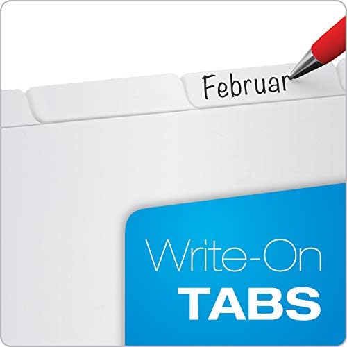 Oxford Blank Write On Binder, 1/5 Cut Tabs, 3 Hole Punch Dividers in 5 Tab Sets, 100-Dividers, 20 Sets, White (89981) (Pack of 5) - Image 2