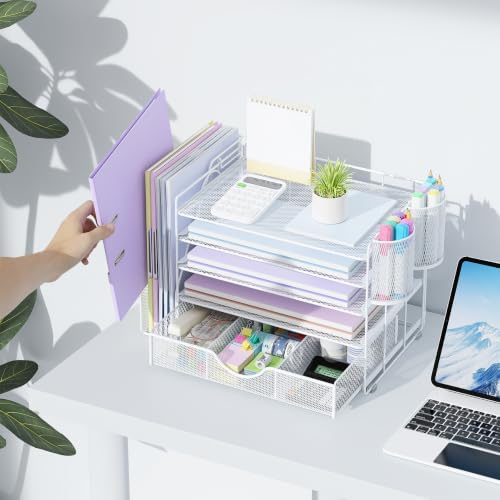 gianotter 5-Tier Desk Organizer with Drawers and File Holders - Image 3