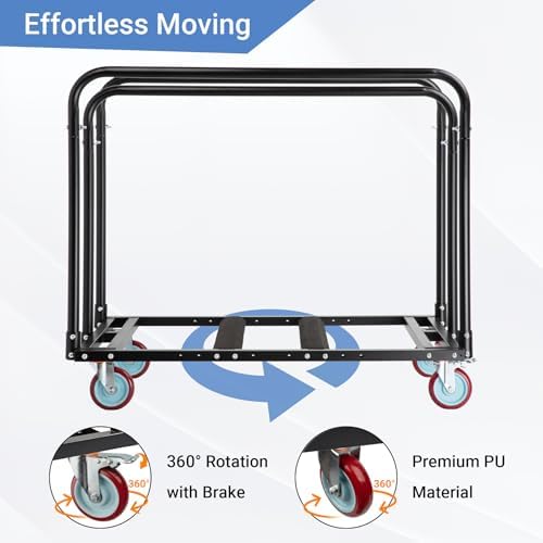 Updated Folding Table Cart, Heavy Duty Drywall Dolly Cart 2000LBS - Image 6