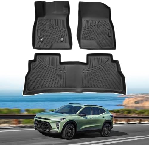 Powerty Floor Mats for 2024 2025 2026 Chevrolet/Chevy Trax All Weather 3D TPE Anti-Slip Car Liners for 1st & 2nd Row Accessories by Powerty