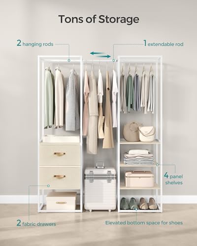 SONGMICS Portable Closet Wardrobe, Freestanding Clothing Rack - Image 5