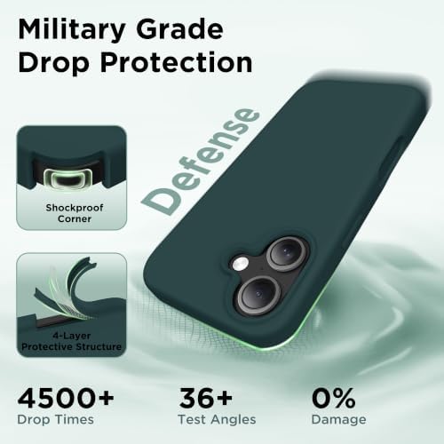 GolbinBox Magnetic for iPhone 17 Case, Silicone Cover, Olive Green - Image 6