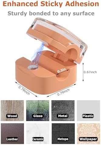 Magnetic Cable Clips, Cute Desk Charger Cord Holder - Image 4