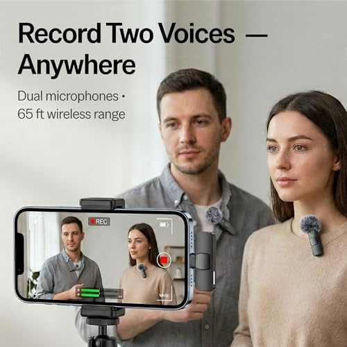 Mini Mic Pro (Latest Model – #1 Microphone for iPhone & Android, Wireless Mini Microphone, Clear Voice, Noise Cancelling, Lavalier Mic for TikTok, YouTube & Interviews - Image 5