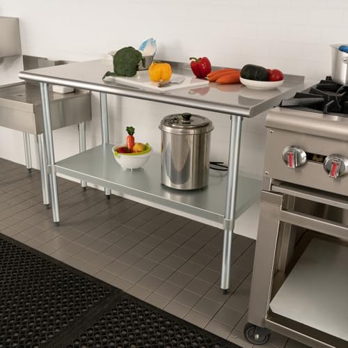 HARDURA Stainless Steel Prep & Work Table 30 x 48 Inches Backsplash - Image 6