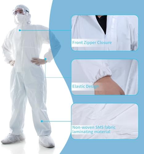 1-5PCS L-XXXL|Hazmat Suits Disposable|Protective Suits|Disposable Protective Coverall|Work clothing for Keep full body clean - Image 3